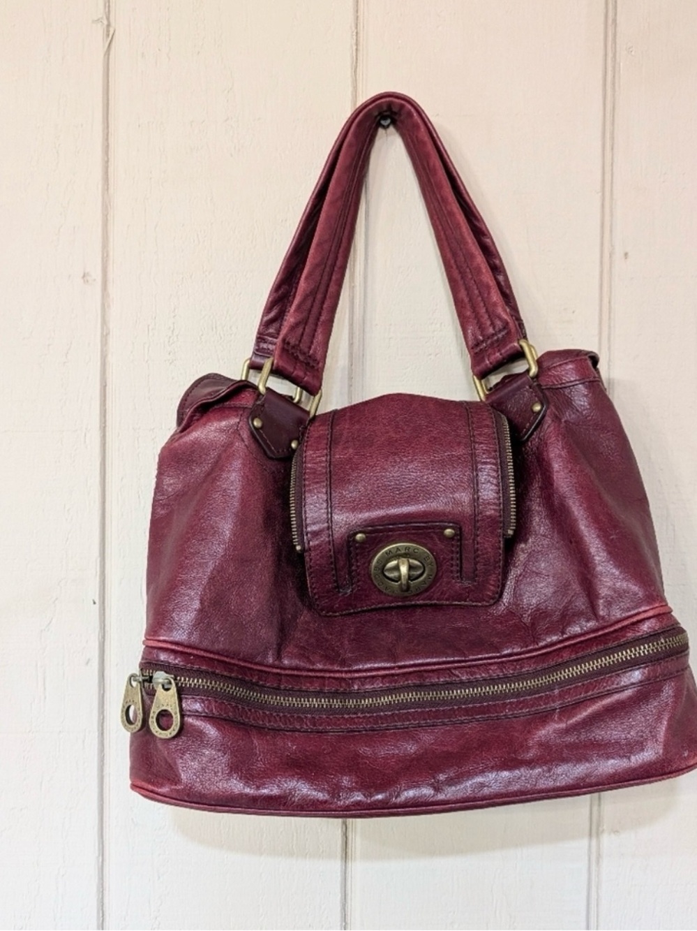 Marc Jacobs Red Leather Slouchy‎ Shoulder Bag Y2K
